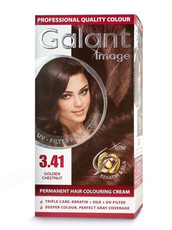Краски для волос GALANT Image Cтойкая крем-краска для волос " GALANT" 3.41 роскошный каштановый, 115 мл., (Болгария)