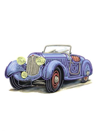 Наборы для поделок Матренин Посад Рисунок на шелке "Ретро авто"