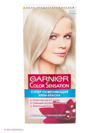 Краски для волос Garnier Стойкая крем-краска для волос "Color Sensation", 910, Пепельно-платиновый блонд