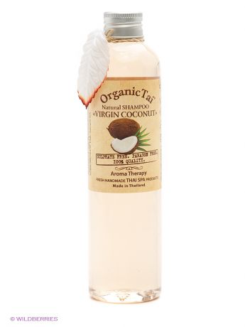 Шампуни Organic Tai Натуральный шампунь для волос "Вирджин кокос", 260 мл