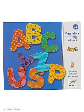 Магнитные доски DJECO Детская магнитная игра "Латинские буквы"