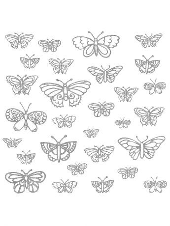 Наклейки интерьерные ROOMMATES Наклейка для декора Мерцающие бабочки