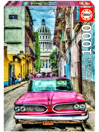 Пазлы Educa Educa Пазл 1000 деталей Винтажное авто в старой Гаване