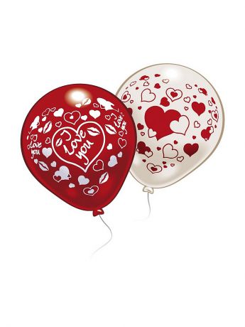 Воздушные шарики Everts 10 шариков с рисунком "Любовь"