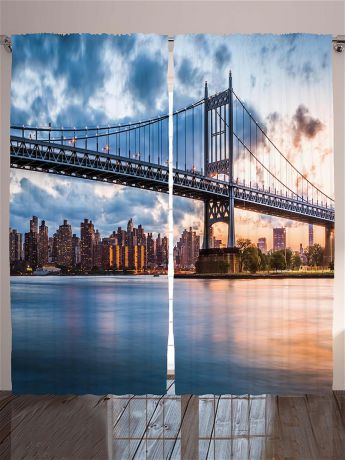 Фотошторы Magic Lady Плотные фотошторы "Бруклинский мост", 290*265 см