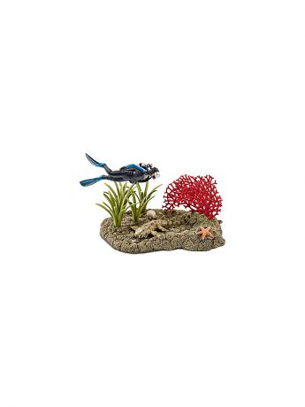 Фигурки-игрушки SCHLEICH Набор Риф под водой с дайвером