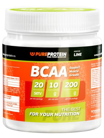 Аминокислоты Pure Protein Аминокислоты Pure Protein BCAA (яблоко), 200г
