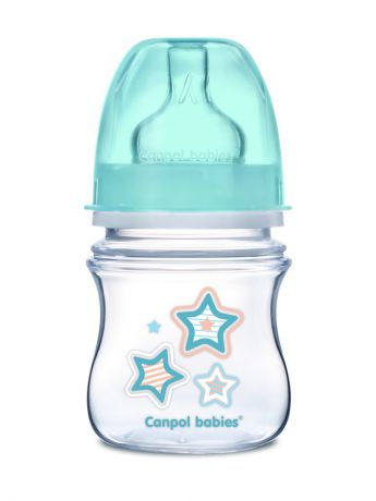 Бутылочки для кормления Canpol babies Бутылочка PP EasyStart с широким горлышком антиколиковая, 120 мл, 0+ Newborn baby, цвет: голубой