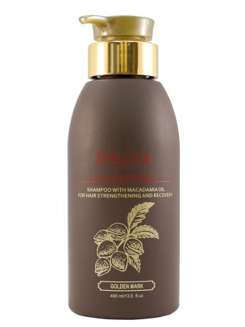 Шампуни Deora Cosmetics Шампунь для укрепления и оздоровления волос с маслом макадамии, 400 мл.