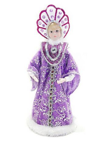 Фигурки-игрушки Новогодняя сказка Кукла Снегурочка 28 см под елку, фиолет.
