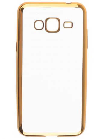 Чехлы для телефонов skinBOX Накладка  skinBOX silicone chrome border 4People для Samsung Galaxy J3 (2016)
