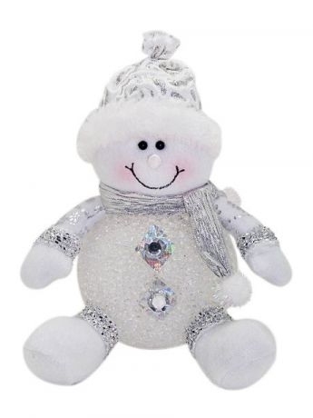 Фигурки-игрушки Новогодняя сказка Светильник LED Снеговик 15 см, серебро