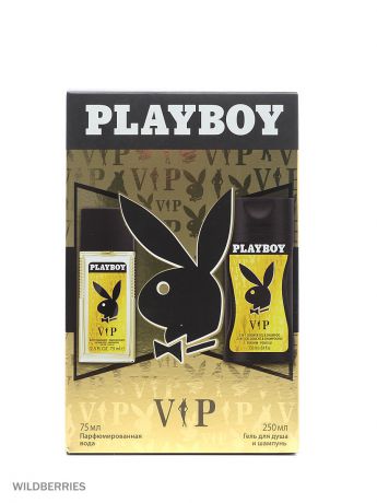 Парфюмерная вода PLAYBOY Playboy - Набор М vip  гель для душа и шампунь 250 мл + парфюмированная вода 75 мл