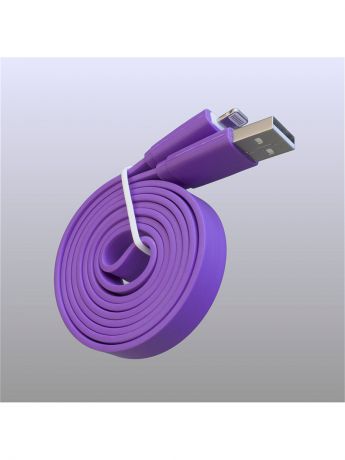 Кабели Pro Legend Usb кабель Pro Legend плоский Iphone 5, 6s, 8 pin, 1м,  фиолетовый