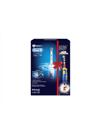 Электрические зубные щетки Oral-B Электрическая зубная щетка Genius White 8200 + Mickey Kids в подарочной упаковке