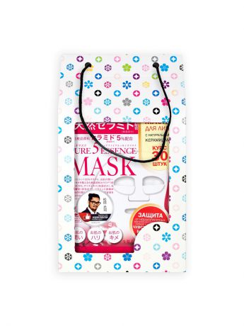 Тканевые маски и патчи Japan Gals Маска с натуральными керамидами JAPAN GALS Pure5 Essential 30 шт в подарочной упаковке"Акаи"