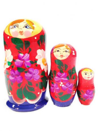 Сувениры Taowa Матрешка - Тройка с сиреневыми цветами