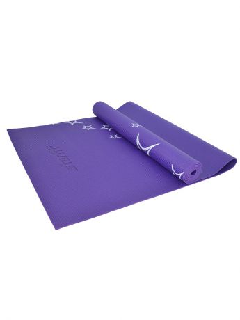 Коврики для йоги Starfit Коврик для йоги STARFIT FM-102 PVC 173x61x0,3 см, с рисунком, фиолетовый