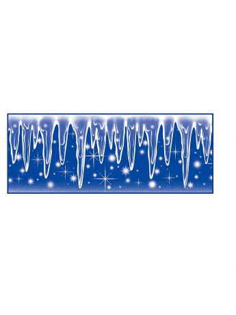 Наклейки интерьерные Яркий Праздник Наклейка для декора "Сосульки 1 "