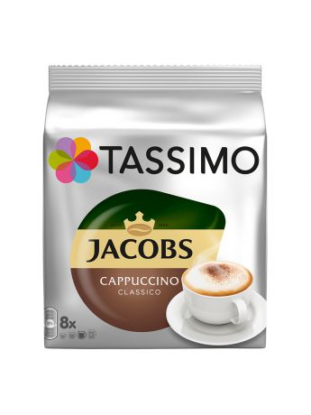 Кофе Tassimo Капсулы BOSCH TASSIMO JACOBS Капучино, для кофемашин капсульного типа, 8 шт