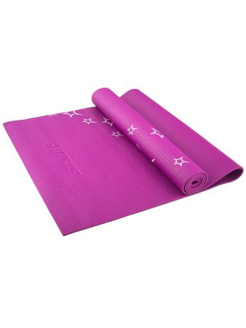 Коврики для йоги Starfit Коврик для йоги STARFIT FM-102 PVC 173x61x0,6 см, с рисунком, фиолетовый