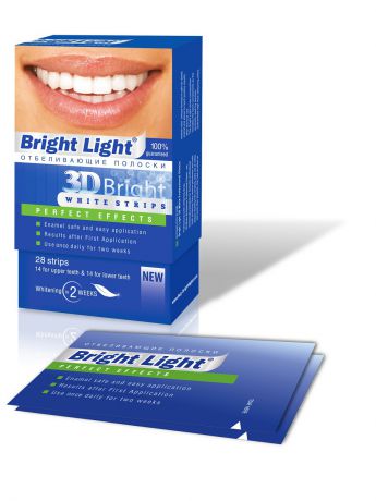 Отбеливающие полоски для зубов Bright Light Отбеливающие полоски для чувствительных зубов Bright Light "3D Bright Perfect Effects"дневной уход