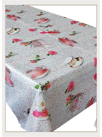Скатерти Ambesonne Скатерть с фотопринтом "Розовый чай", 150x220 см