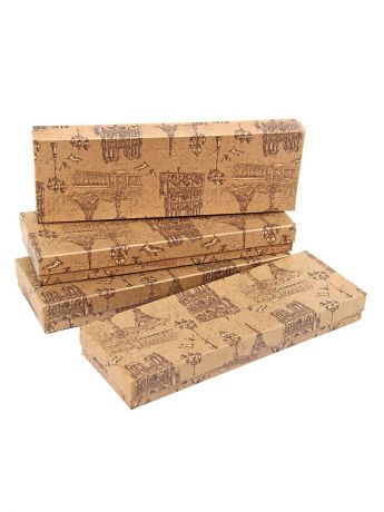 Подарочные коробки VELD-CO Набор из 4 картонных коробок крафт Прогулки по Парижу