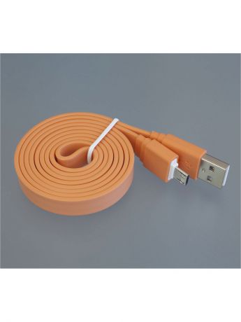 Кабели Pro Legend Usb кабель Pro Legend плоский micro Usb, 1м,  оранжевый