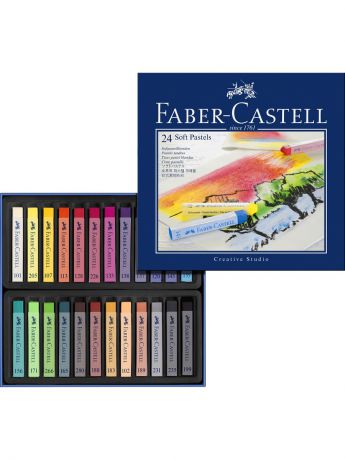 Мелки Faber-Castell Мягкие мелки GOFA, набор цветов, в картонной коробке, 24 шт.