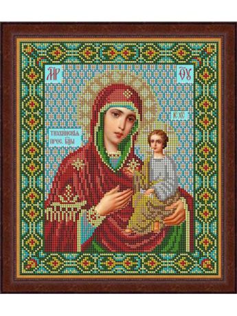 Наборы для вышивания Galla Collection Набор для вышивания бисером икона Божией Матери Тихвинская