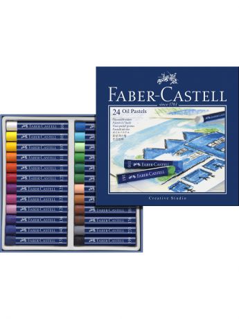Мелки Faber-Castell Масляная пастель STUDIO QUALITY, набор цветов, в картонной коробке, 24 шт.