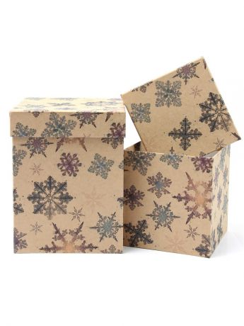 Подарочные коробки VELD-CO Набор из 2 коробок под кружку Кристальные снежинки