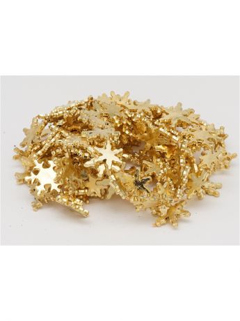 Елочные украшения Яркий Праздник Гирлянда снежинки 2 штуки 270 см (золото)