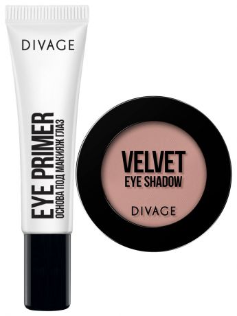 Наборы декоративной косметики DIVAGE Основа под макияж глаз Eye Primer + тени для век Velvet, тон 7307