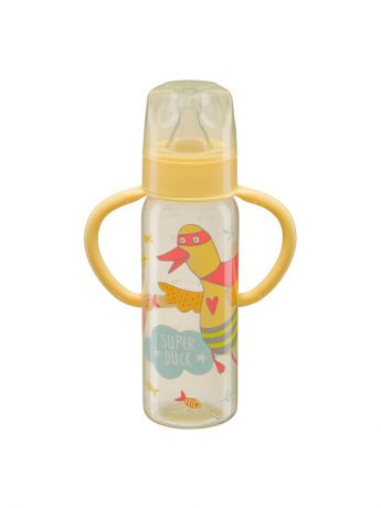 Бутылочки для кормления Happy Baby Бутылочка  для кормления с ручками и силиконовой соской "BABY BOTTLE"