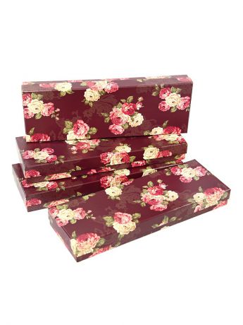 Подарочные коробки VELD-CO Набор из 4 картонных коробок Цветочный принт