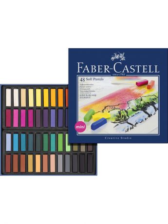Мелки Faber-Castell Мягкие мелки мини GOFA, набор цветов, в картонной коробке, 48 шт.