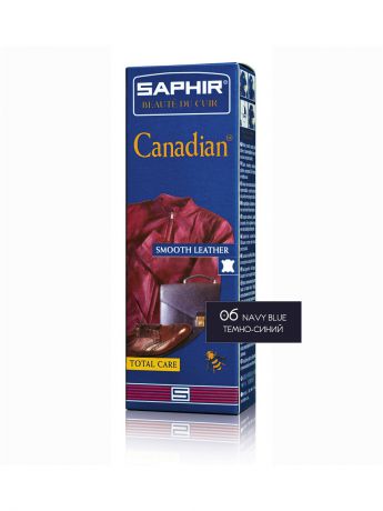 Кремы для обуви Saphir Крем-краска для кожгалантереи и одежды CANADIAN, тюбик 75мл. (ТЕМНО-СИНИЙ)