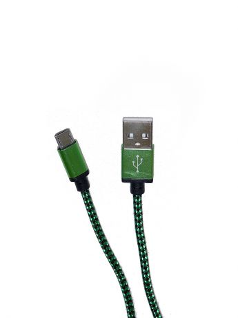 Кабели Pro Legend Usb кабель Pro Legend micro Usb, текстиль, зеленый, 1м