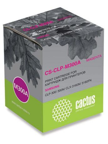 Картриджи для принтеров Cactus Тонер Картридж Cactus CS-CLP-M300A пурпурный для Samsung CLP-300/300N/CLX-3160N/3160FN (1000стр.)