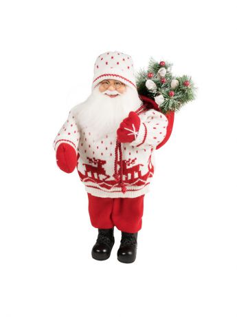 Куклы ESTRO Дед Мороз в белом свитере с мешком