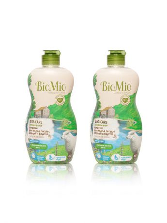 Средства для мытья посуды BioMio Средство для мытья посуды BioMio BIO-CARE c эфирным маслом МЯТЫ (набор 2 шт.)