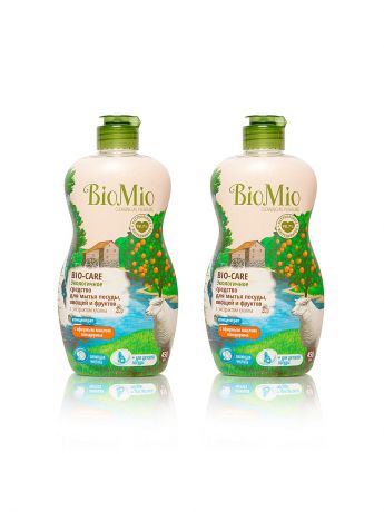 Средства для мытья посуды BioMio Средство для мытья посуды BioMio BIO-CARE c эфирным маслом МАНДАРИНА (набор 2 шт.)
