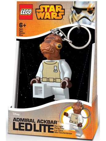 Брелоки Lego. Брелок-фонарик для ключей LEGO Star Wars (Звёздные Войны) - Admiral Ackbar (Адмирал Акбар)