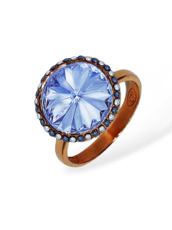 Кольца ювелирная бижутерия Mademoiselle Jolie Paris Кольцо Enigme с голубыми кристаллами Swarovski