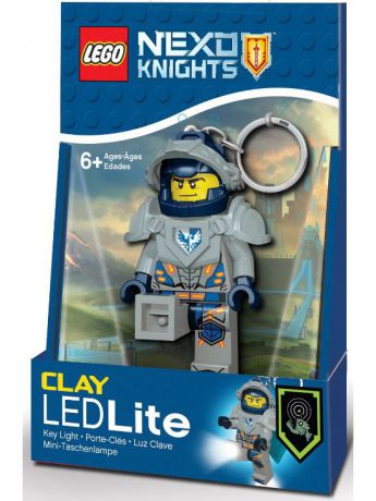 Брелоки Lego. Брелок-фонарик для ключей LEGO Nexo Knights (Рыцари Нексо)- Clay