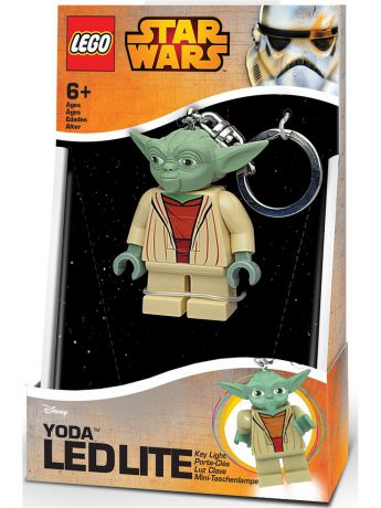 Брелоки Lego. Брелок-фонарик для ключей LEGO Star Wars - Yoda (Йода)