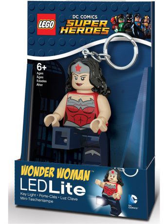 Брелоки Lego. Брелок-фонарик для ключей LEGO Super Heroes - Wonderwoman