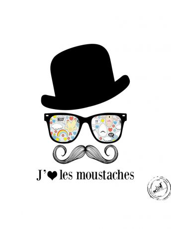 Картины J&J MOATTI Картина Moustache-charly